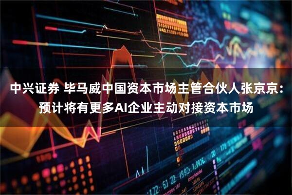 中兴证券 毕马威中国资本市场主管合伙人张京京：预计将有更多AI企业主动对接资本市场